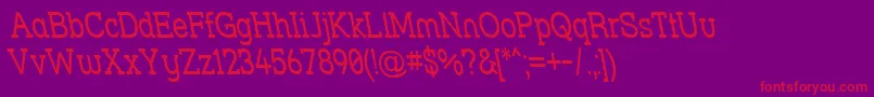 Strslrvn Font – Red Fonts on Purple Background
