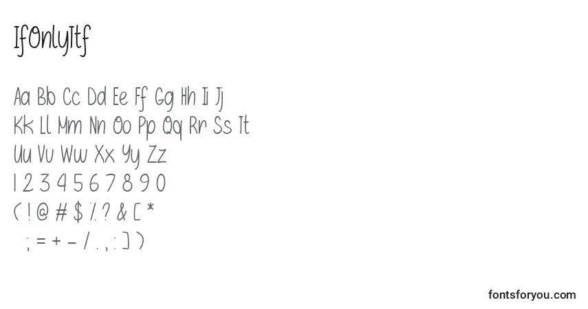 IfOnlyTtf-fontti – aakkoset, numerot, erikoismerkit