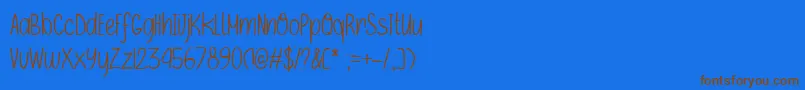 IfOnlyTtf Font – Brown Fonts on Blue Background