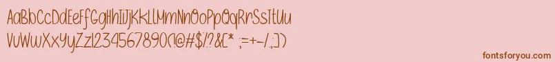 IfOnlyTtf Font – Brown Fonts on Pink Background