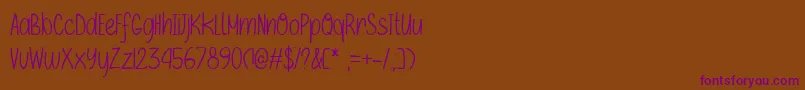 IfOnlyTtf Font – Purple Fonts on Brown Background