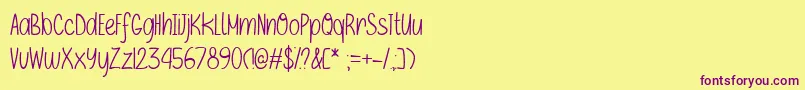 IfOnlyTtf Font – Purple Fonts on Yellow Background