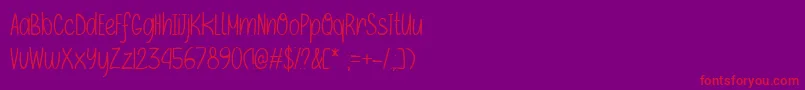 IfOnlyTtf Font – Red Fonts on Purple Background