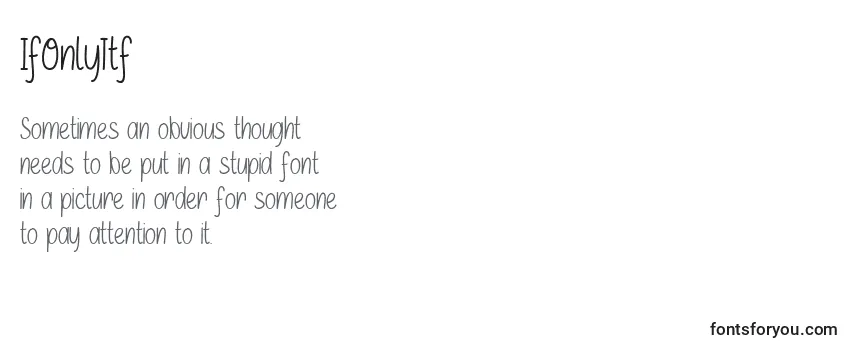 Schriftart IfOnlyTtf