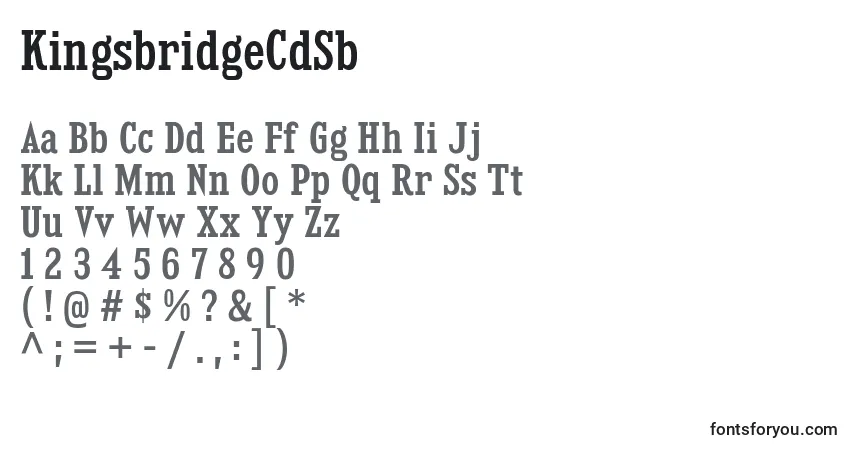 Шрифт KingsbridgeCdSb – алфавит, цифры, специальные символы