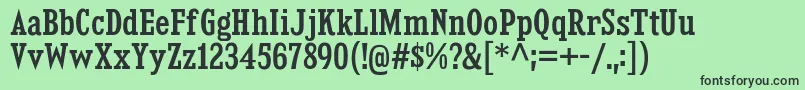KingsbridgeCdSb Font – Black Fonts on Green Background