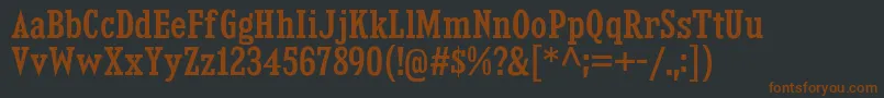 KingsbridgeCdSb Font – Brown Fonts on Black Background