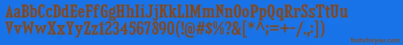 KingsbridgeCdSb Font – Brown Fonts on Blue Background