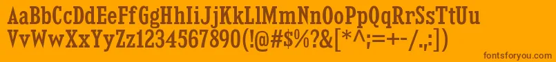KingsbridgeCdSb Font – Brown Fonts on Orange Background
