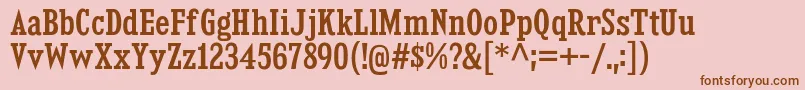 KingsbridgeCdSb Font – Brown Fonts on Pink Background