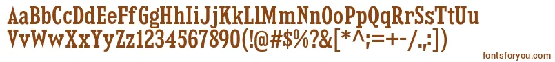 Шрифт KingsbridgeCdSb – коричневые шрифты на белом фоне