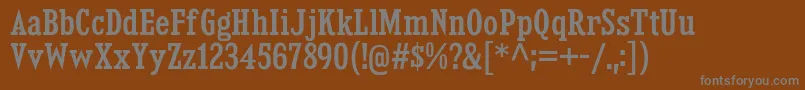 KingsbridgeCdSb Font – Gray Fonts on Brown Background