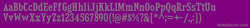KingsbridgeCdSb Font – Gray Fonts on Purple Background