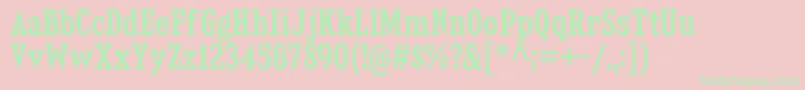 KingsbridgeCdSb Font – Green Fonts on Pink Background