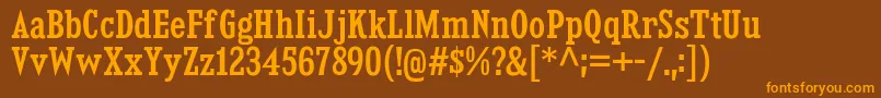 KingsbridgeCdSb Font – Orange Fonts on Brown Background