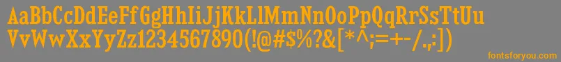 KingsbridgeCdSb Font – Orange Fonts on Gray Background