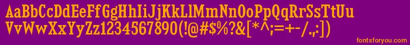 KingsbridgeCdSb Font – Orange Fonts on Purple Background