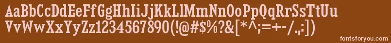 KingsbridgeCdSb Font – Pink Fonts on Brown Background