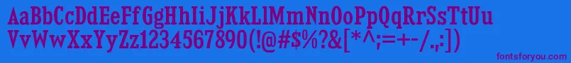 KingsbridgeCdSb Font – Purple Fonts on Blue Background