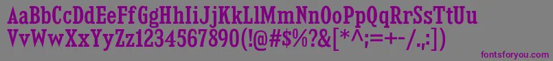 Шрифт KingsbridgeCdSb – фиолетовые шрифты на сером фоне