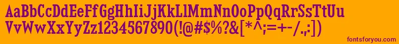 KingsbridgeCdSb Font – Purple Fonts on Orange Background