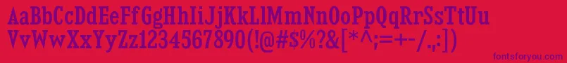 KingsbridgeCdSb Font – Purple Fonts on Red Background