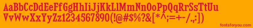 KingsbridgeCdSb Font – Red Fonts on Orange Background