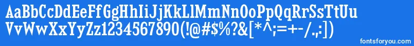 KingsbridgeCdSb Font – White Fonts on Blue Background