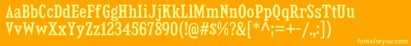 KingsbridgeCdSb Font – Yellow Fonts on Orange Background