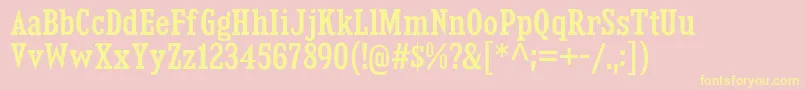KingsbridgeCdSb Font – Yellow Fonts on Pink Background