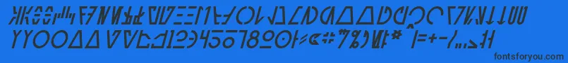 Шрифт AurebeshCantinaItalic – чёрные шрифты на синем фоне