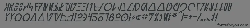AurebeshCantinaItalic-fontti – mustat fontit harmaalla taustalla