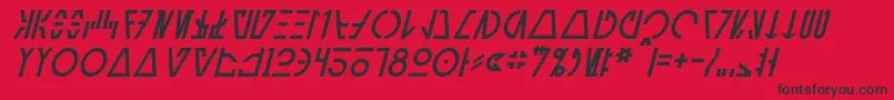 AurebeshCantinaItalic Font – Black Fonts on Red Background