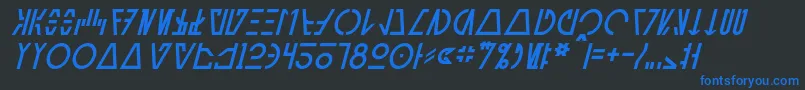 Шрифт AurebeshCantinaItalic – синие шрифты на чёрном фоне