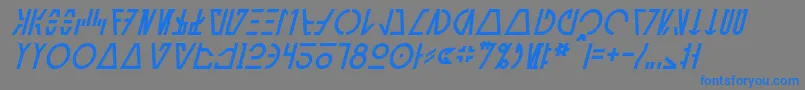 AurebeshCantinaItalic Font – Blue Fonts on Gray Background