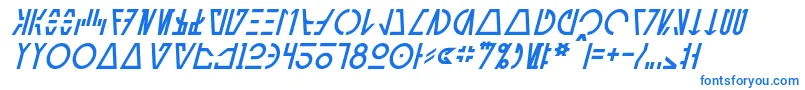 Шрифт AurebeshCantinaItalic – синие шрифты на белом фоне