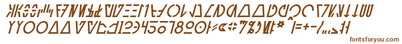 AurebeshCantinaItalic Font – Brown Fonts on White Background