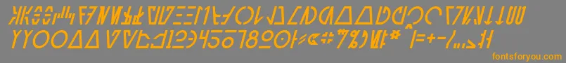 AurebeshCantinaItalic Font – Orange Fonts on Gray Background