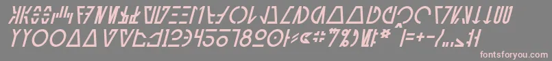 AurebeshCantinaItalic Font – Pink Fonts on Gray Background