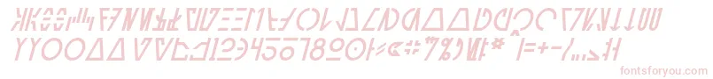 フォントAurebeshCantinaItalic – 白い背景にピンクのフォント