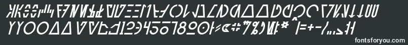 AurebeshCantinaItalic Font – White Fonts on Black Background