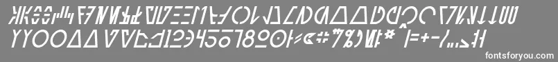 AurebeshCantinaItalic Font – White Fonts on Gray Background