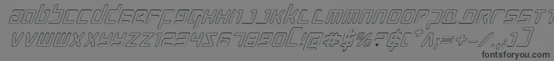 ProkofievOutlineItalic Font – Black Fonts on Gray Background