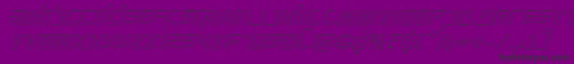 ProkofievOutlineItalic Font – Black Fonts on Purple Background