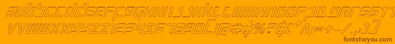 ProkofievOutlineItalic Font – Brown Fonts on Orange Background