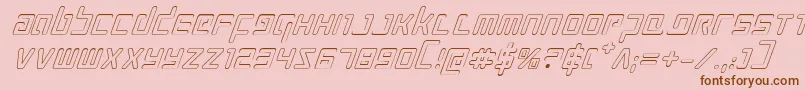 ProkofievOutlineItalic Font – Brown Fonts on Pink Background