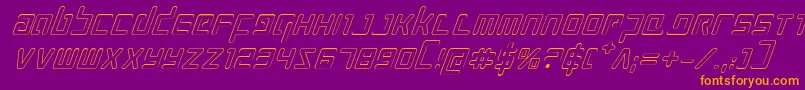 Шрифт ProkofievOutlineItalic – оранжевые шрифты на фиолетовом фоне