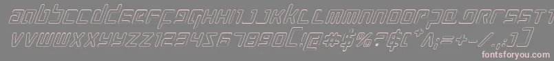 ProkofievOutlineItalic Font – Pink Fonts on Gray Background