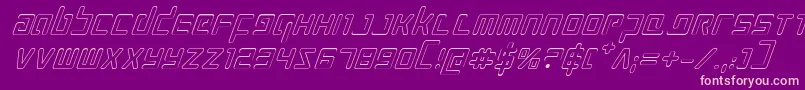 ProkofievOutlineItalic Font – Pink Fonts on Purple Background
