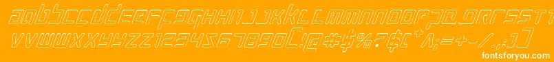 ProkofievOutlineItalic Font – White Fonts on Orange Background